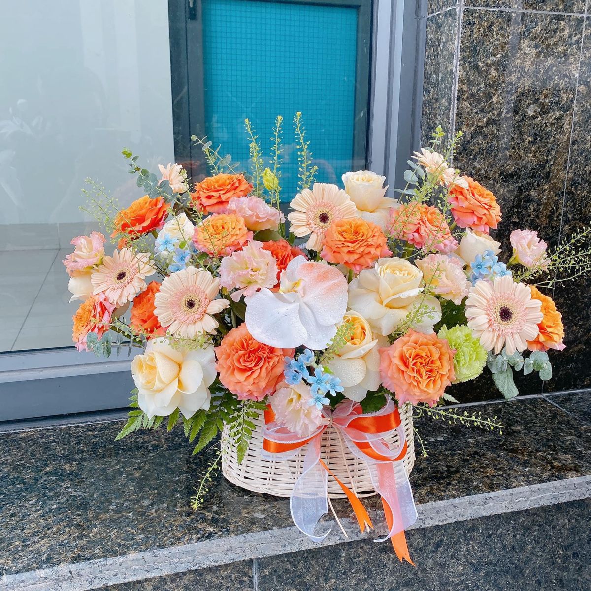 Lẵng Hoa Chúc Mừng Tone Cam CS-092 1 c6418411da3f90a478b7fb535d9835d6